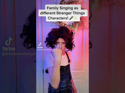 FAMILY SINGING AS DIFFERENT STRANGER THINGS CHARACTERS! 🎤💥 #sharpefamilysingers #shorts